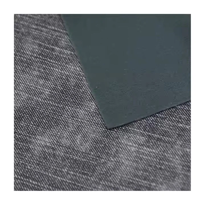 China Manufacturer Competitive Factory Price Embossed Pattern Denim Fabric PU Material Leather For Shoe Upper