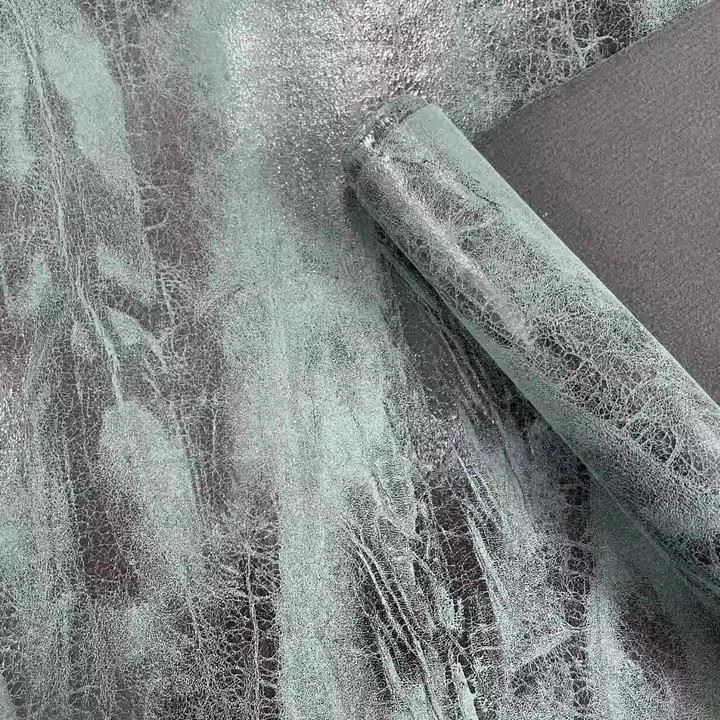 Custom Retro Style Shinny Faux Leather Rexine Fabric Waterproof Elastic Garments And Shoes Bags Car Seats-0.8 PU Material