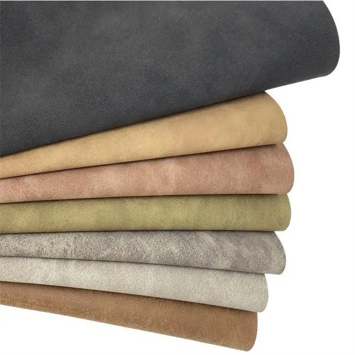 Customization PU Synthetic Leather Material Nubuck Touching Rexine For Shoe Upper