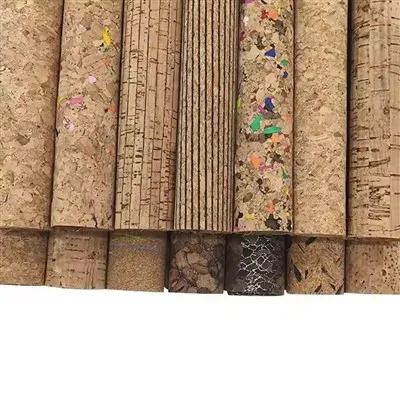 ポルトガル穀物色のコルクPUレザーPVCファブリック素材を作成するための布地