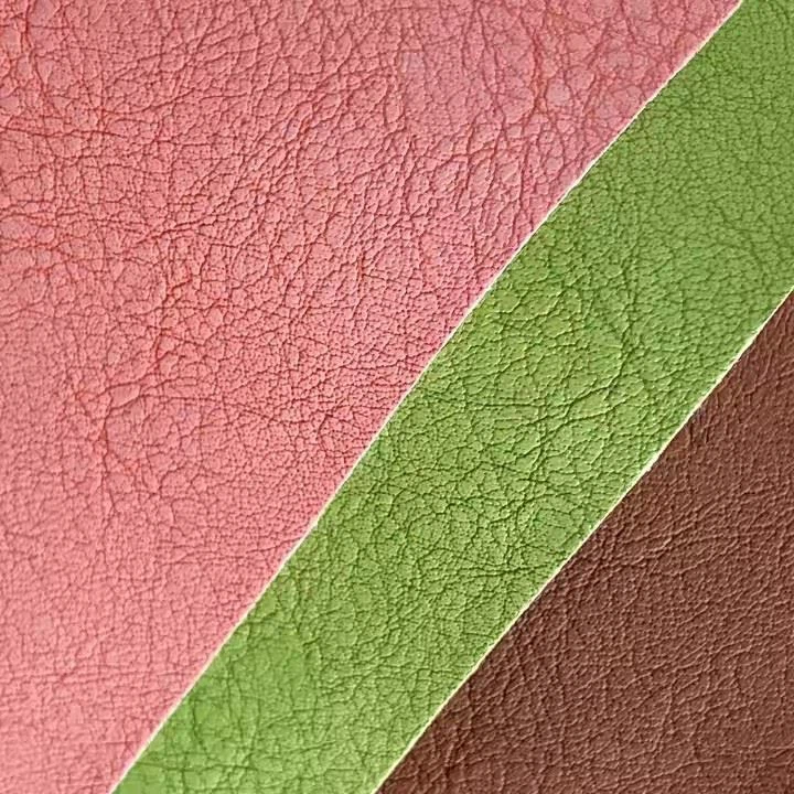 Solid Color Faux Leather Embossed Wear-Resistant Synthetic Leather Wool Back Material